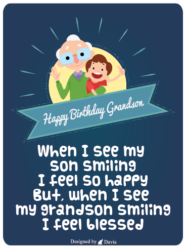 Blessed Grandson - Happy Birthday Grandson