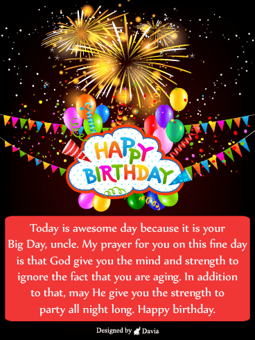 Fireworks – Birthday For Uncle Cards