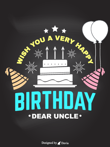 Party & Cake – Birthday For Uncle Cards
