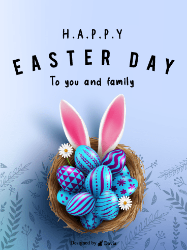 Eggs in a Nest – Easter Day Cards