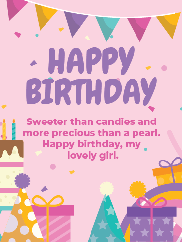 Happy Birthday For Kids Cards – Precious Girl  