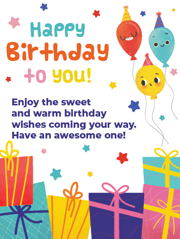 Happy Birthday For Kids Cards – Sweet Boy 