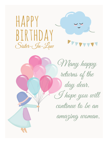 For An Amazing Woman – Happy Birthday Sister-in-Law Cards