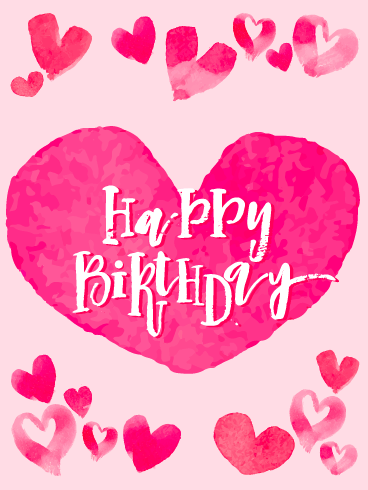 Pinkie Hearts – Happy Birthday Love Cards
