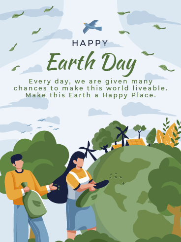 Earth as Happy Place  -  Earth Day