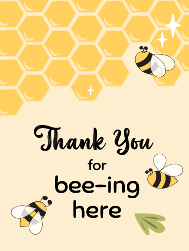Bee With Me – Thank You Cards