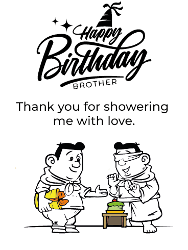 All The Love – Happy Birthday Brother Cards