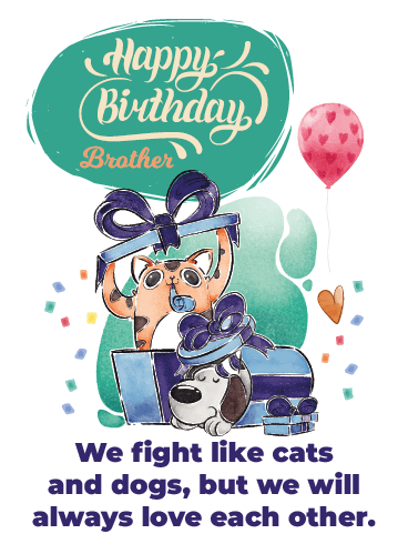Love Each Other –Happy Birthday Brother Cards