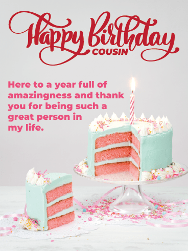 Amazingness –Happy Birthday Cousin Cards