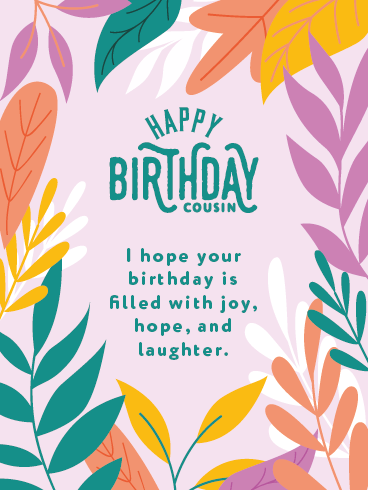 Joy & Laughter –Happy Birthday Cousin Cards