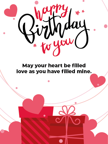 Heart Of Love –Happy Birthday For Lover Cards