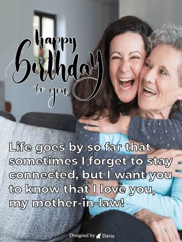 Hugs Of Happiness - Happy Birthday Mother-In-Law