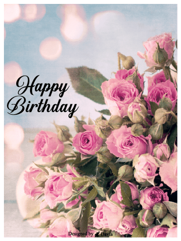Bouquet  – Happy Birthday for Her Cards