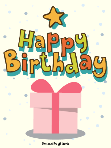 Presents and Stars  – Happy Birthday for Her Cards