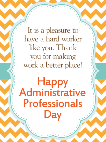 We are Thankful! Happy Administrative Professionals Day Card