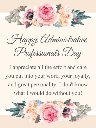 Appreciate Your Effort! Happy Administrative Professionals Day Card