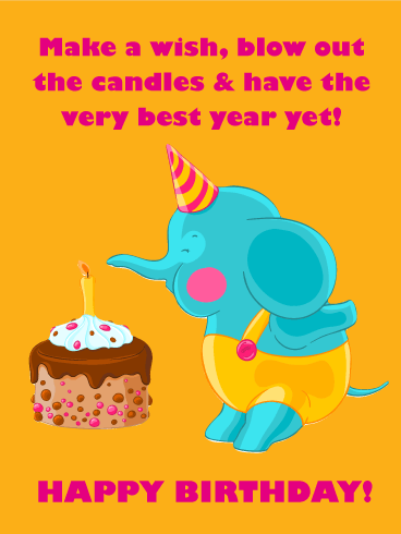 Have the Best Year! Happy Birthday Card for Kids