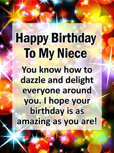 To my Amazing Niece - Happy Birthday Card