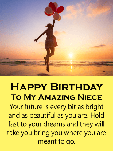 Hold Fast to Your Dream! Happy Birthday Card for Niece