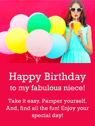 To my Fabulous Niece - Happy Birthday Card