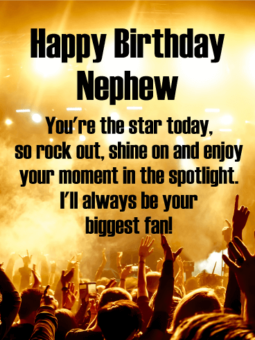 You're the Star! Happy Birthday Card for Nephew