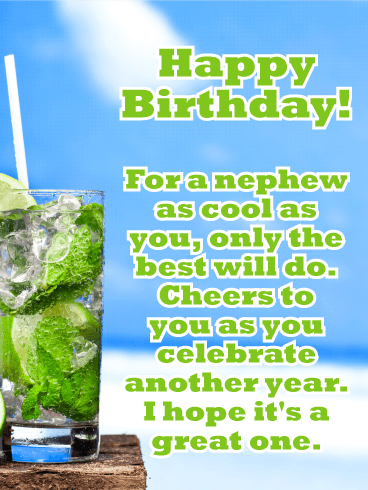 Cheers to You, Nephew! Happy Birthday Card