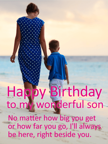 I'll Always Be Here - Happy Birthday Wishes Card for Son