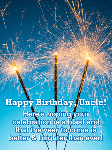 Bright Happy Birthday Card for Uncle