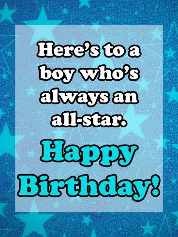 All-star Celebration – Birthday Card for Boys