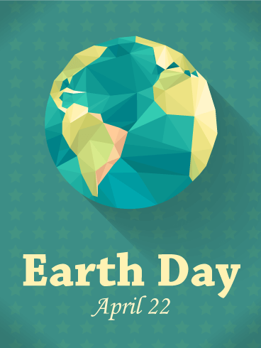Green Happy Earth Day Card