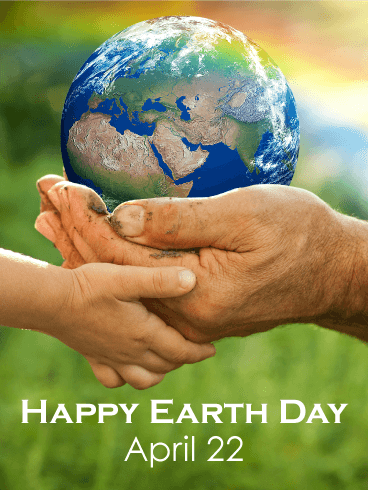 Holding Hands - Happy Earth Day Card