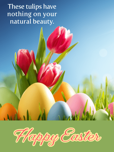 Natural Beauty- Happy Easter Card for Her