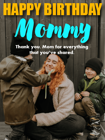 Thank You - Happy Birthday Mom Cards