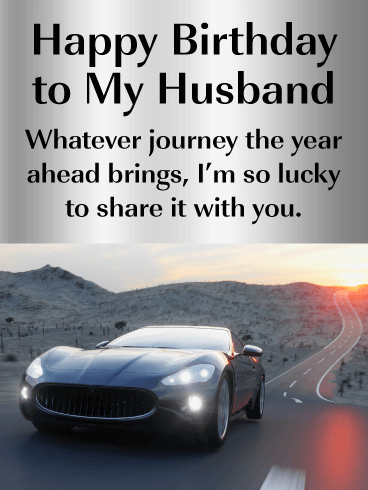 Lucky to Share with You - Happy Birthday Wishes Card for Husband