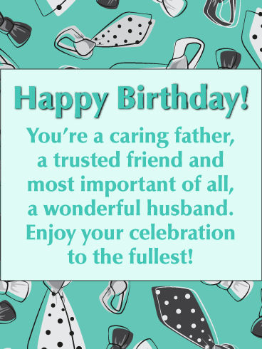 Enjoy  to the Fullest - Happy Birthday Wishes Card for Husband