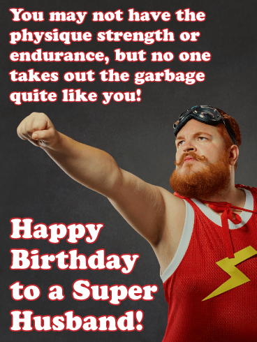 Super Husband! - Happy Birthday Wishes Card for Husband