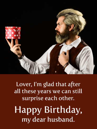Still Surprised- Romantic Birthday Card for Husband