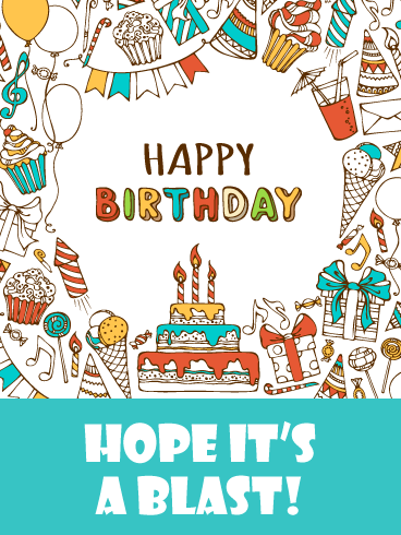 Hope It’s a Blast - Happy Birthday Card for Boys