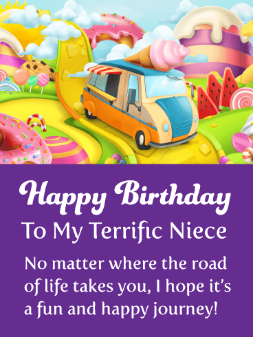 A Fun Journey - Happy Birthday Card for Niece 