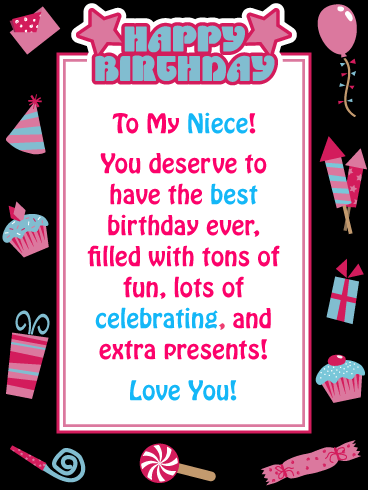 Lots of Celebrating! - Happy Birthday Card for Niece
