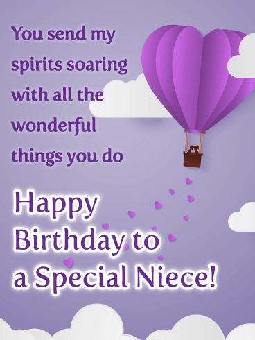 Soaring Spirits -  Happy Birthday Card for Niece