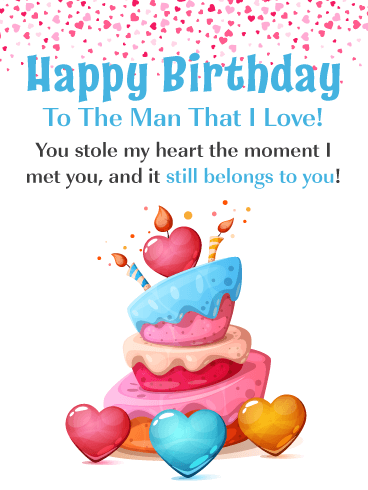 You Stole My Heart – Romantic Happy Birthday Card for Him