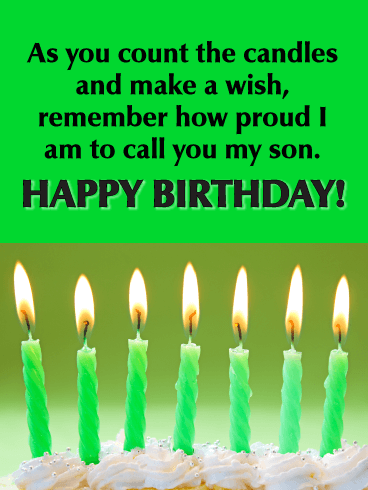 Proud to Call You My Son - Happy Birthday Cards for Son from Father