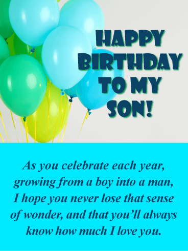 Don't Lose Sense of Wonder - Happy Birthday Cards for Son from Father