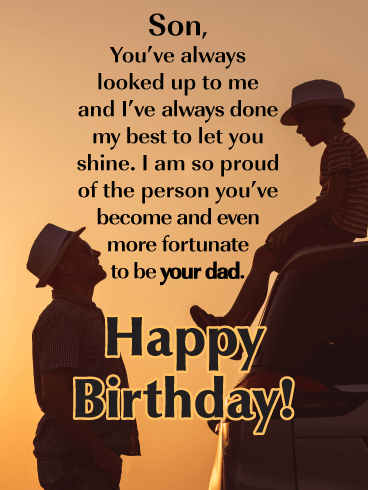 I am so Proud of You - Happy Birthday Cards for Son from Father