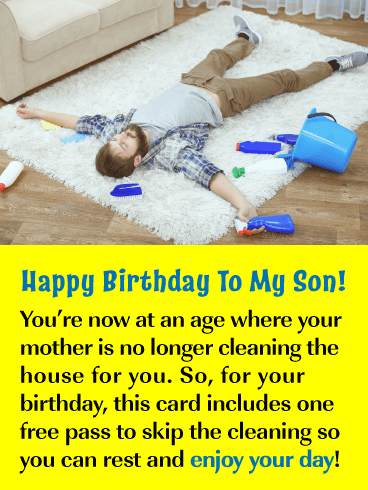 Your Day to Relax – Happy Birthday Card for Son from Mother