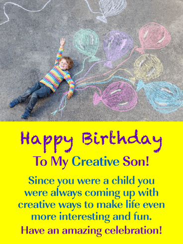 Creative & Fun – Happy Birthday Card for Son from Mother
