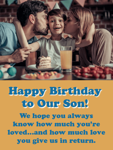 Remember how much You’re Loved - Happy Birthday Card for Son from Parents