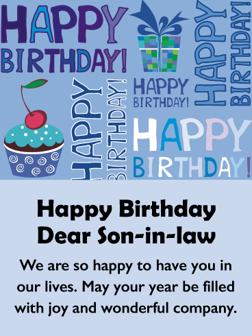 Part of the Family - Happy Birthday Card for Son-in-Law