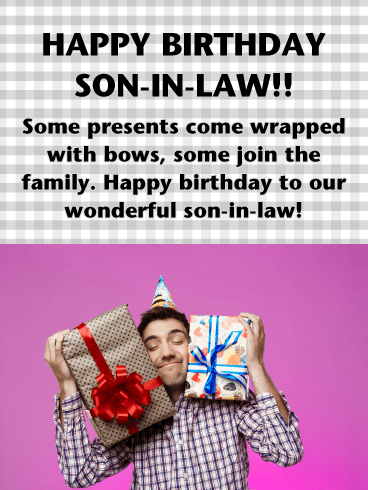 Gift-Loving- Happy Birthday Card for Son-in-Law